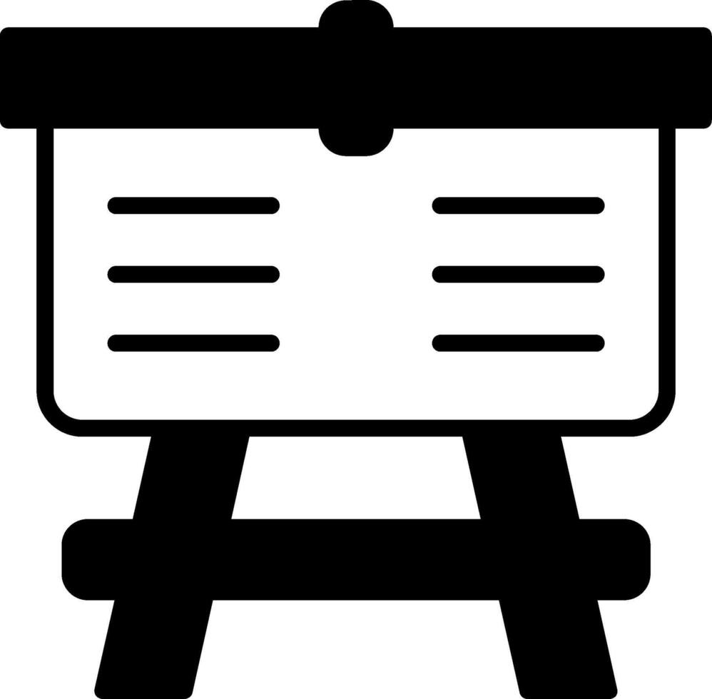Classic Classroom Blackboard Glyph vector