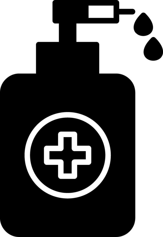 Moisturizing Hand Sanitizer Gel Glyph vector