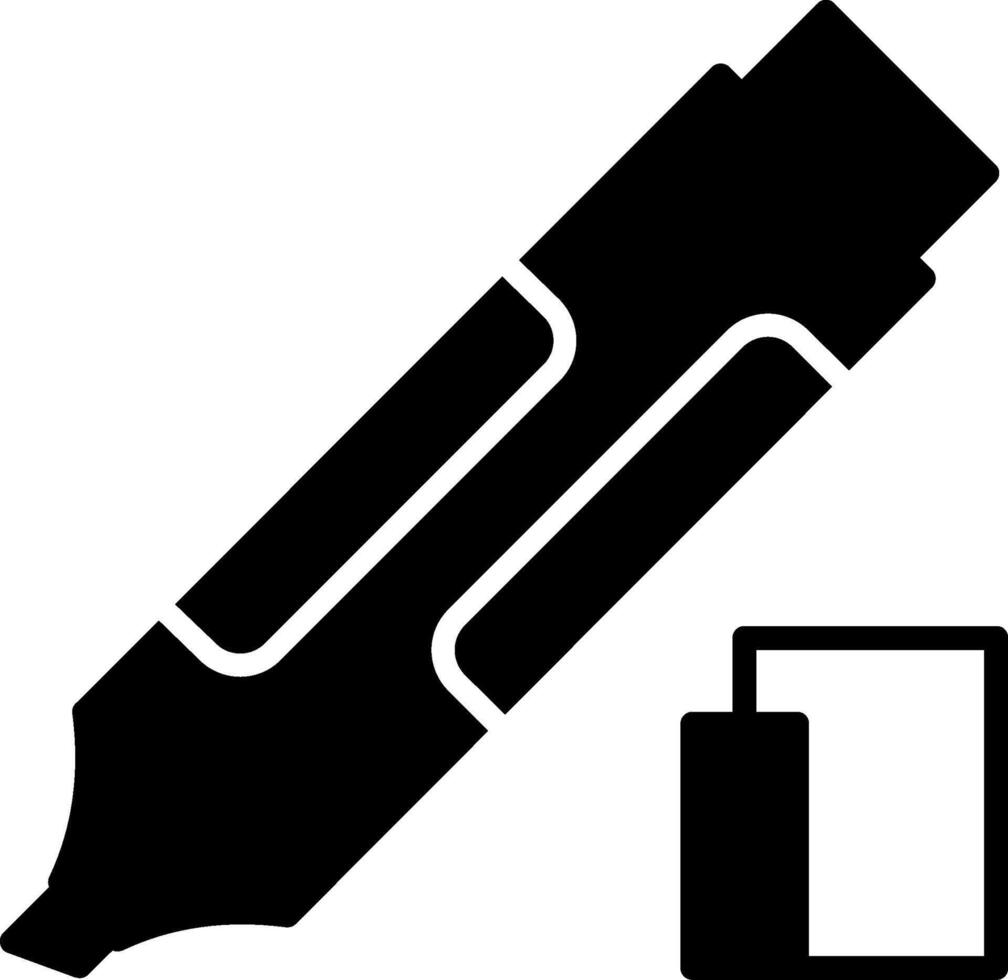 Colored Whiteboard Marker Glyph vector