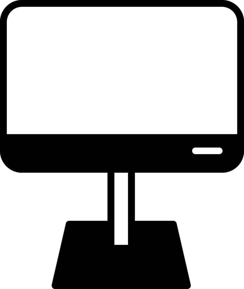 Wide Screen LED Monitor Glyph vector