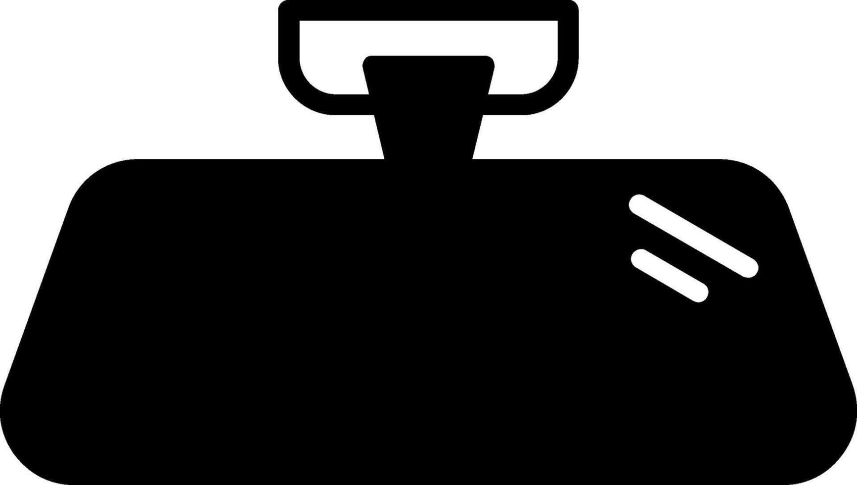Interior Rearview Mirror Glyph vector