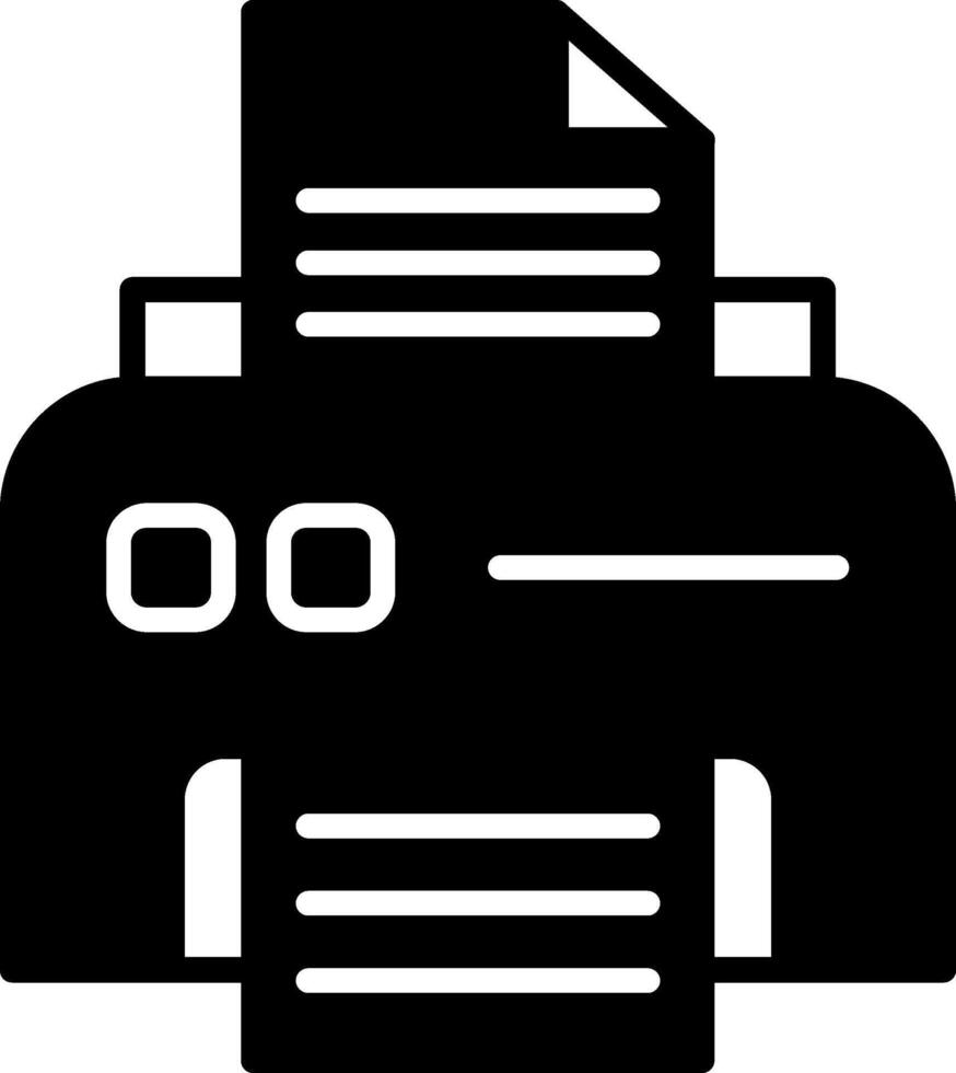 High Speed Office Printer Glyph vector