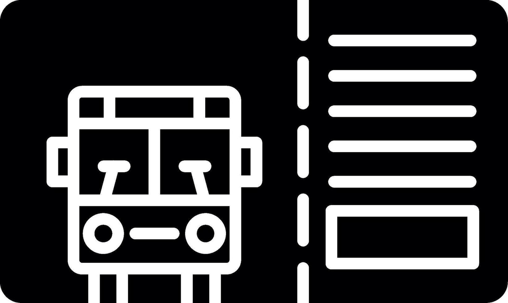 Monthly Bus Pass Glyph vector