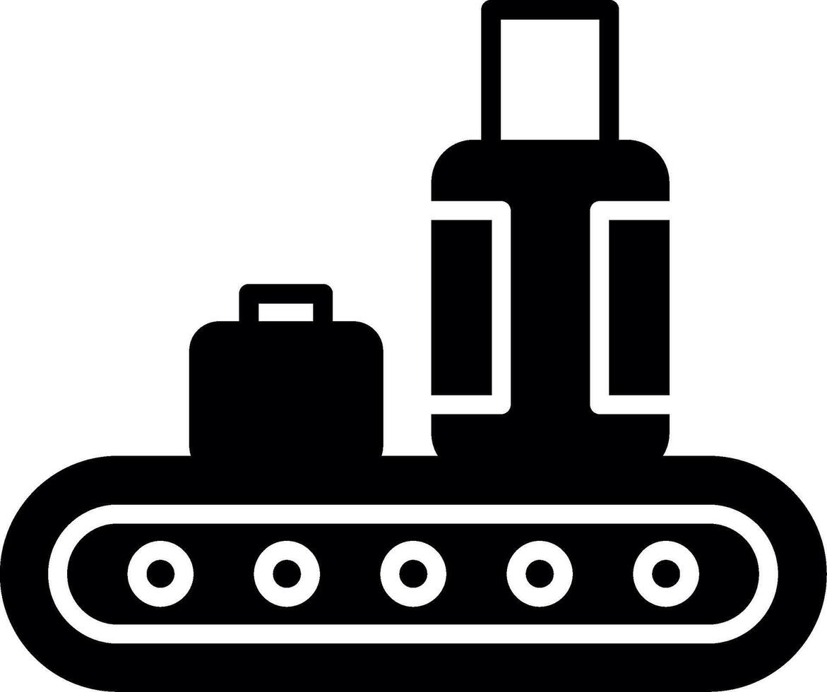 Baggage Claim Carousel Glyph vector