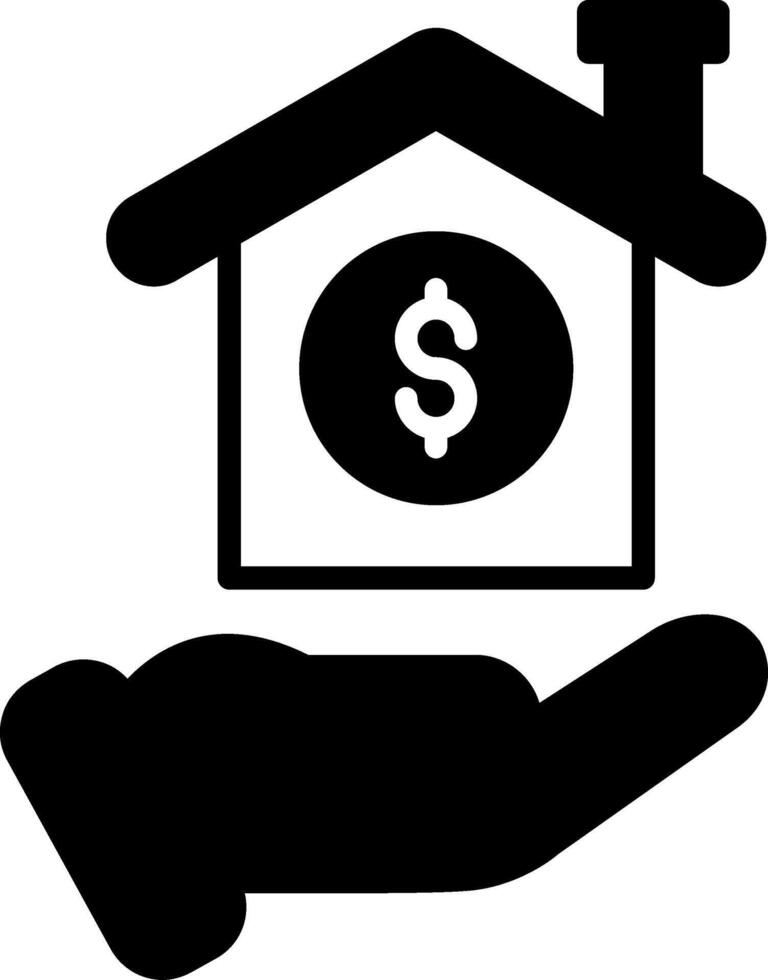 Home Mortgage Loan Request Glyph vector