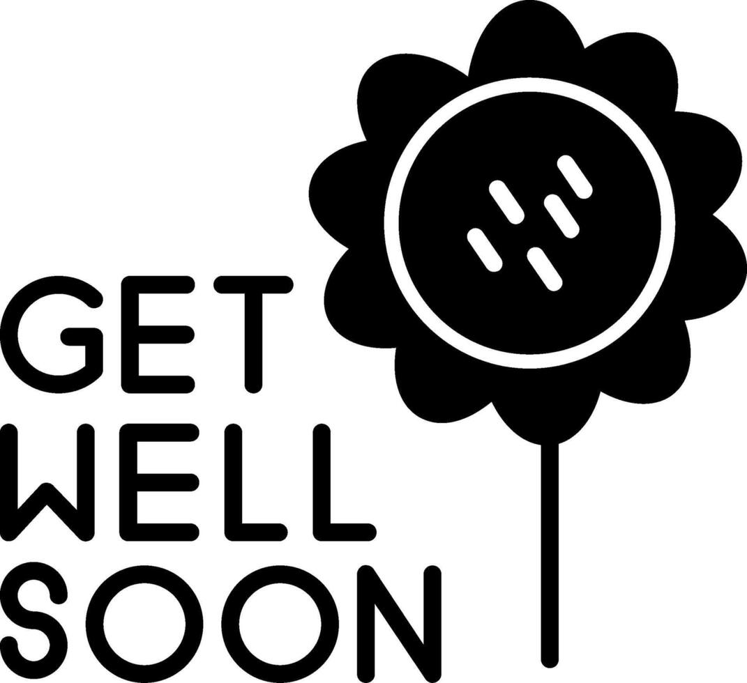 Wishing You a Speedy Recovery Glyph vector