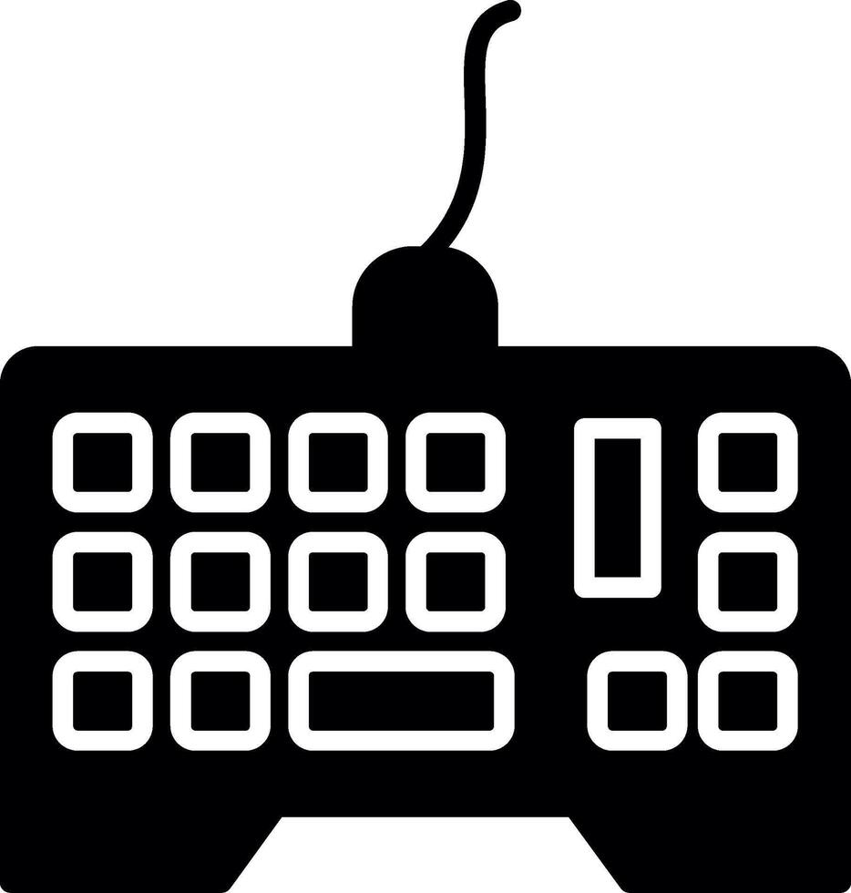 Mechanical Gaming Keyboard Glyph vector