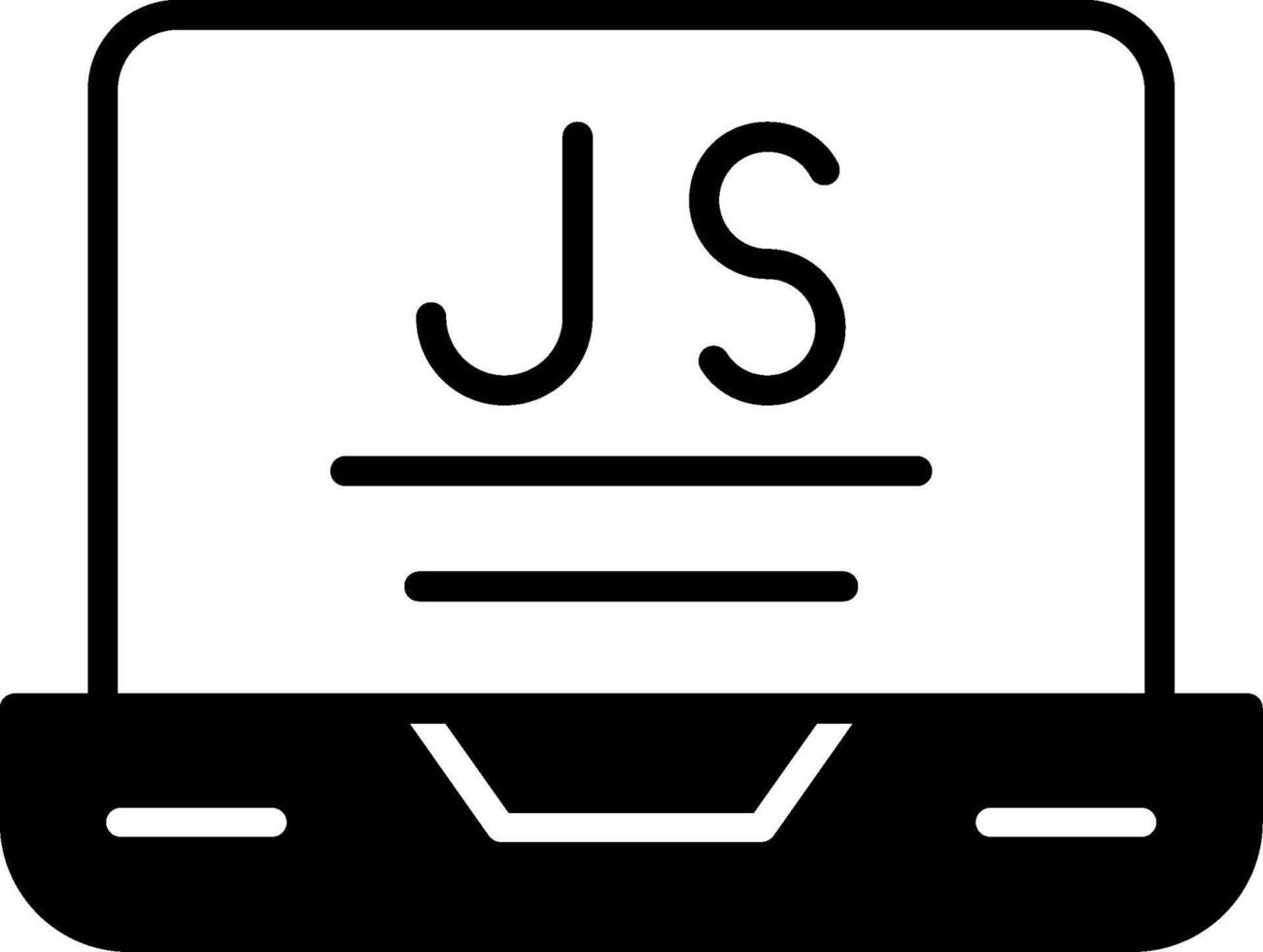 Node.js Runtime Environment Glyph vector