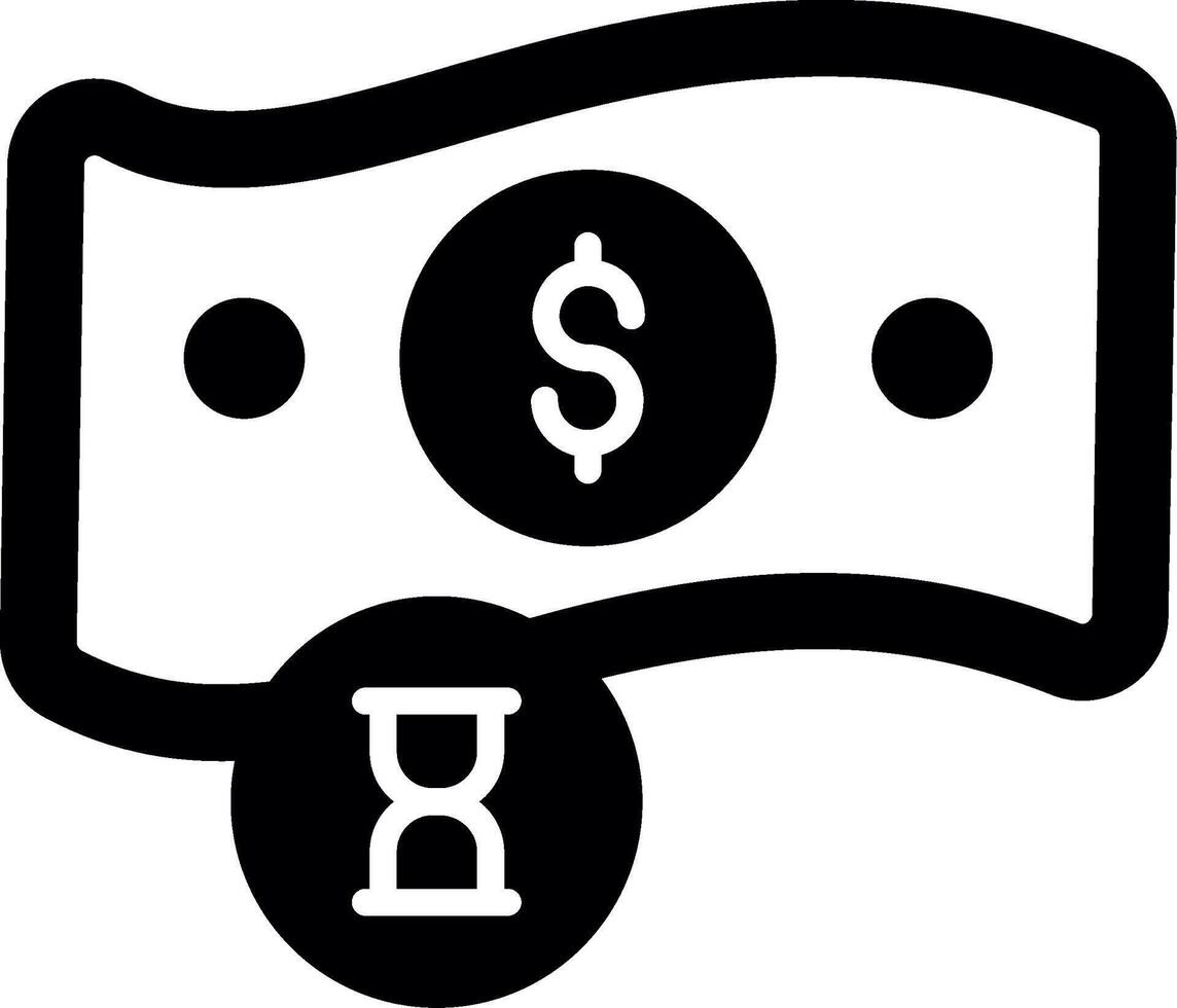 Payment Pending Client Approval Glyph vector