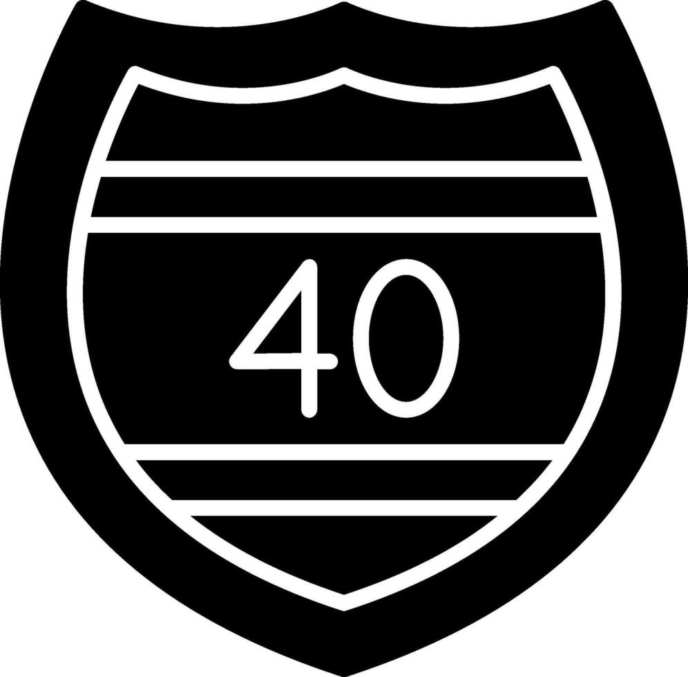 U.S. Interstate Route Symbol Glyph vector