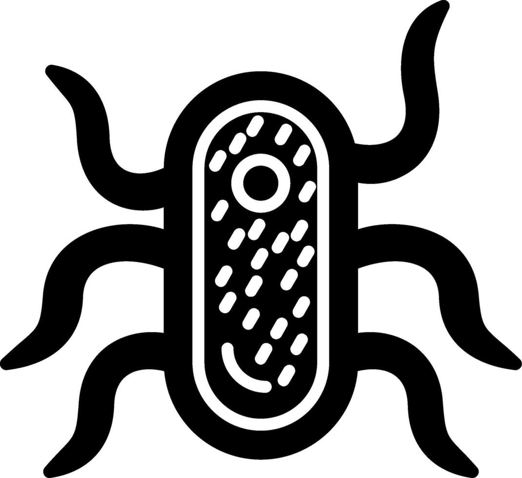 Salmonella Pathogen Symbol Glyph vector