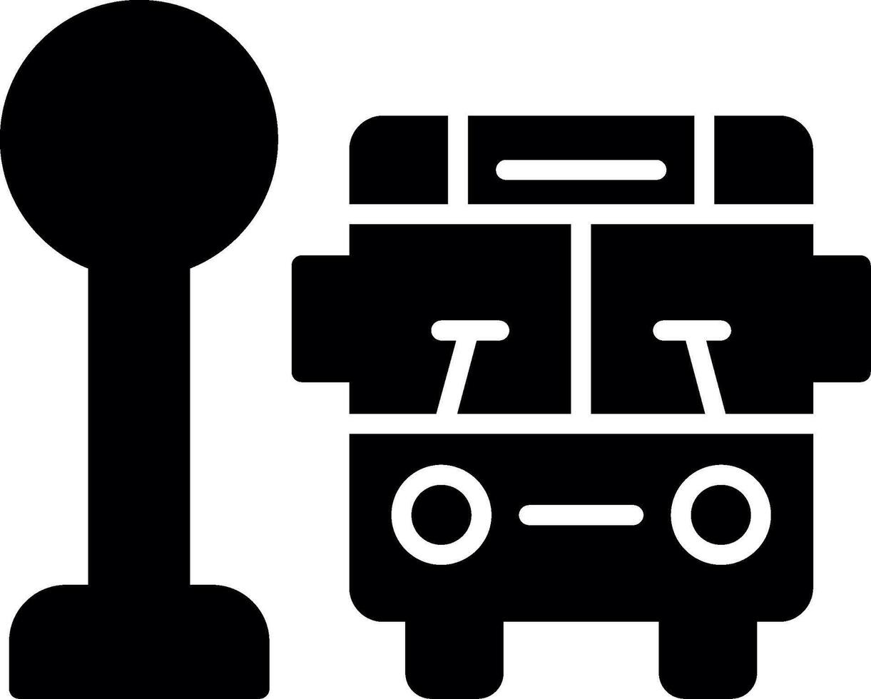 Central Bus Station Hub Glyph vector