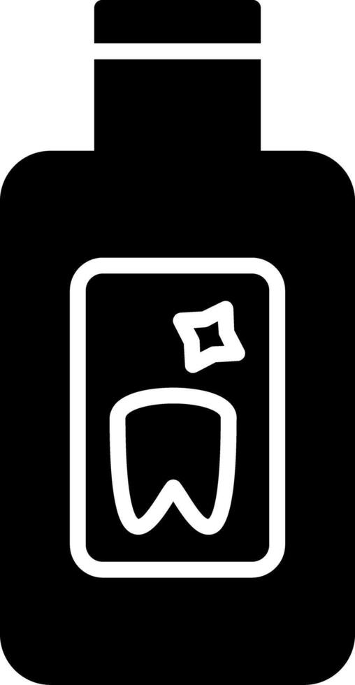 Alcohol Free Mouthwash Rinse Glyph vector