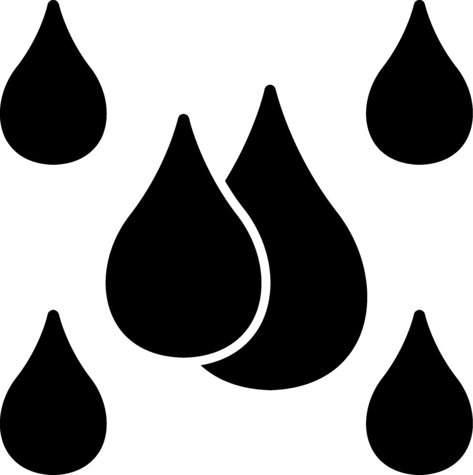 Droplets and Water Drops Glyph vector