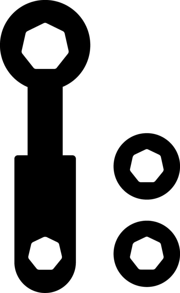 Quick Release Ratchet Tool Glyph vector