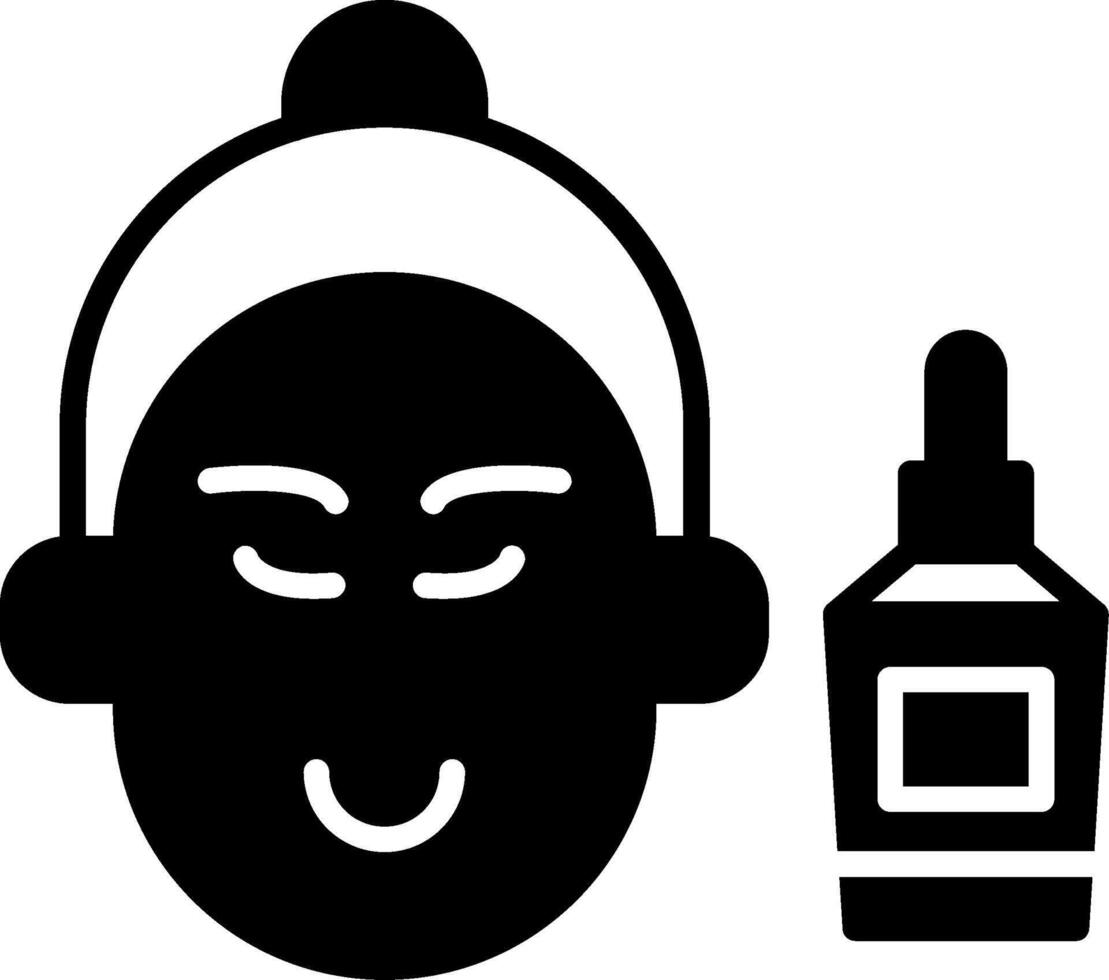 Broad Spectrum Face Sunscreen Glyph vector