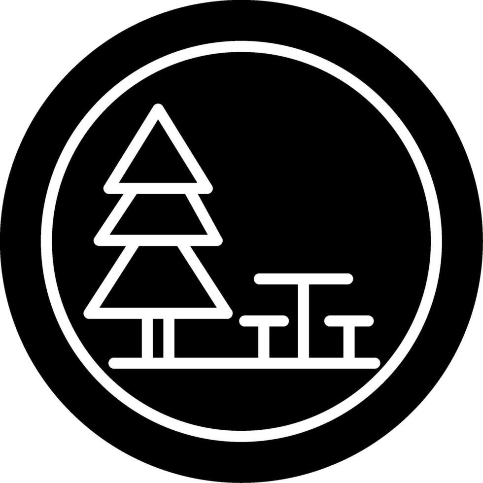 Highway Rest Area Icon Glyph vector