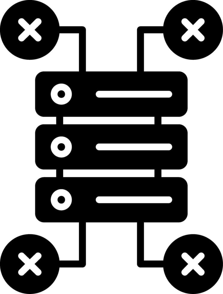 Error 503 Service Unavailable Glyph vector