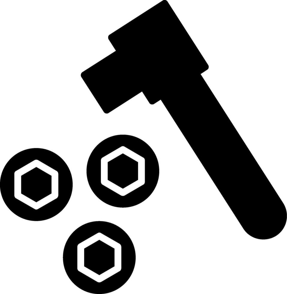 Socket Head Ratchet Wrench Glyph vector