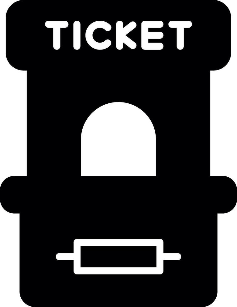 Manual Ticket Booth Glyph vector