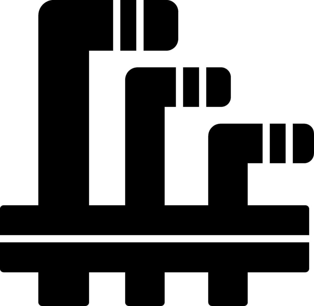 Hex Key Wrench Glyph vector