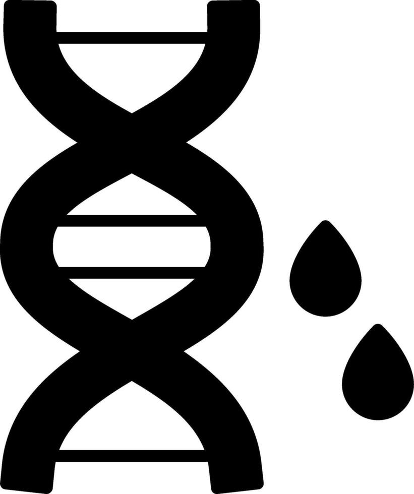 Double Helix DNA Strand Glyph vector