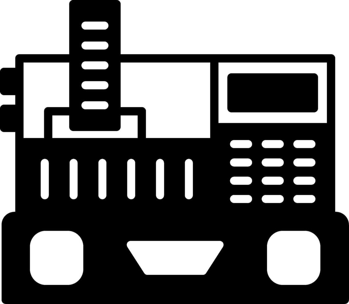 Point of Sale Register Glyph vector