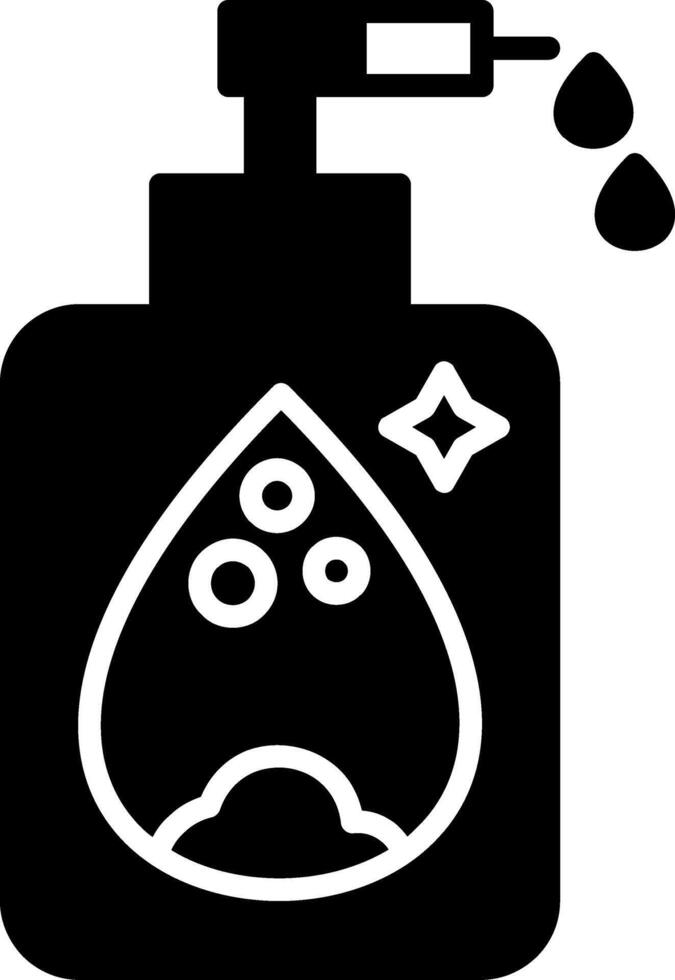 Hydrating Body Wash Cleanser Glyph vector