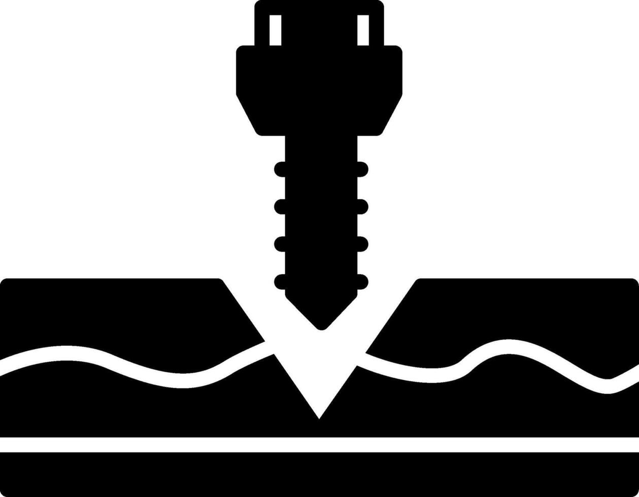 Cordless Electric Drill Glyph vector