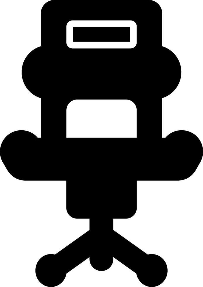 Adjustable Ergonomic Office Chair Glyph vector