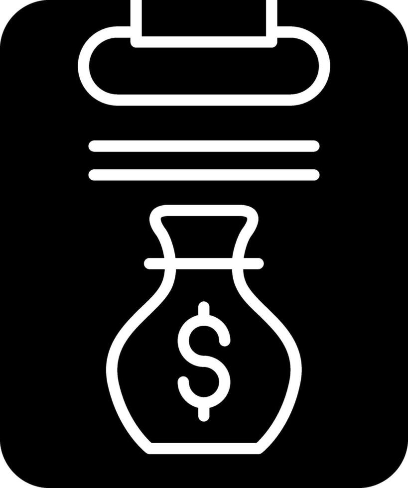 Student Education Loan Form Glyph vector