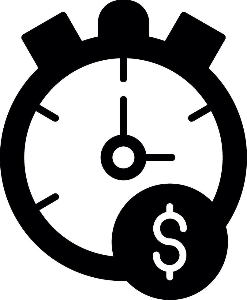 Standard Freelance Hourly Rate Glyph vector