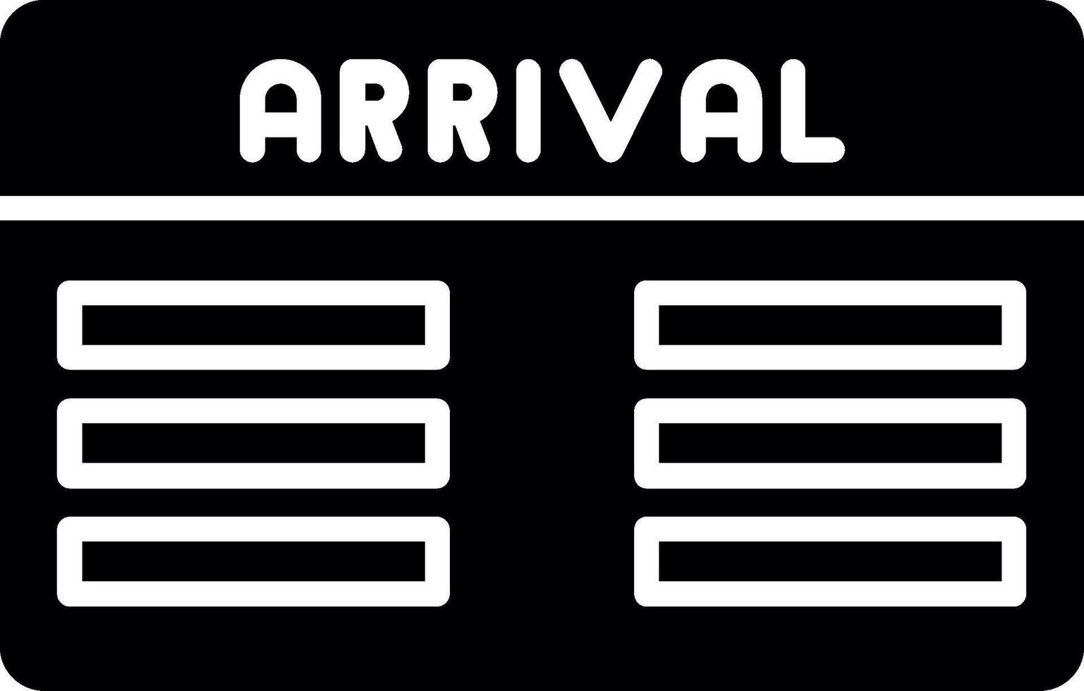 Electronic Arrival Board Glyph vector