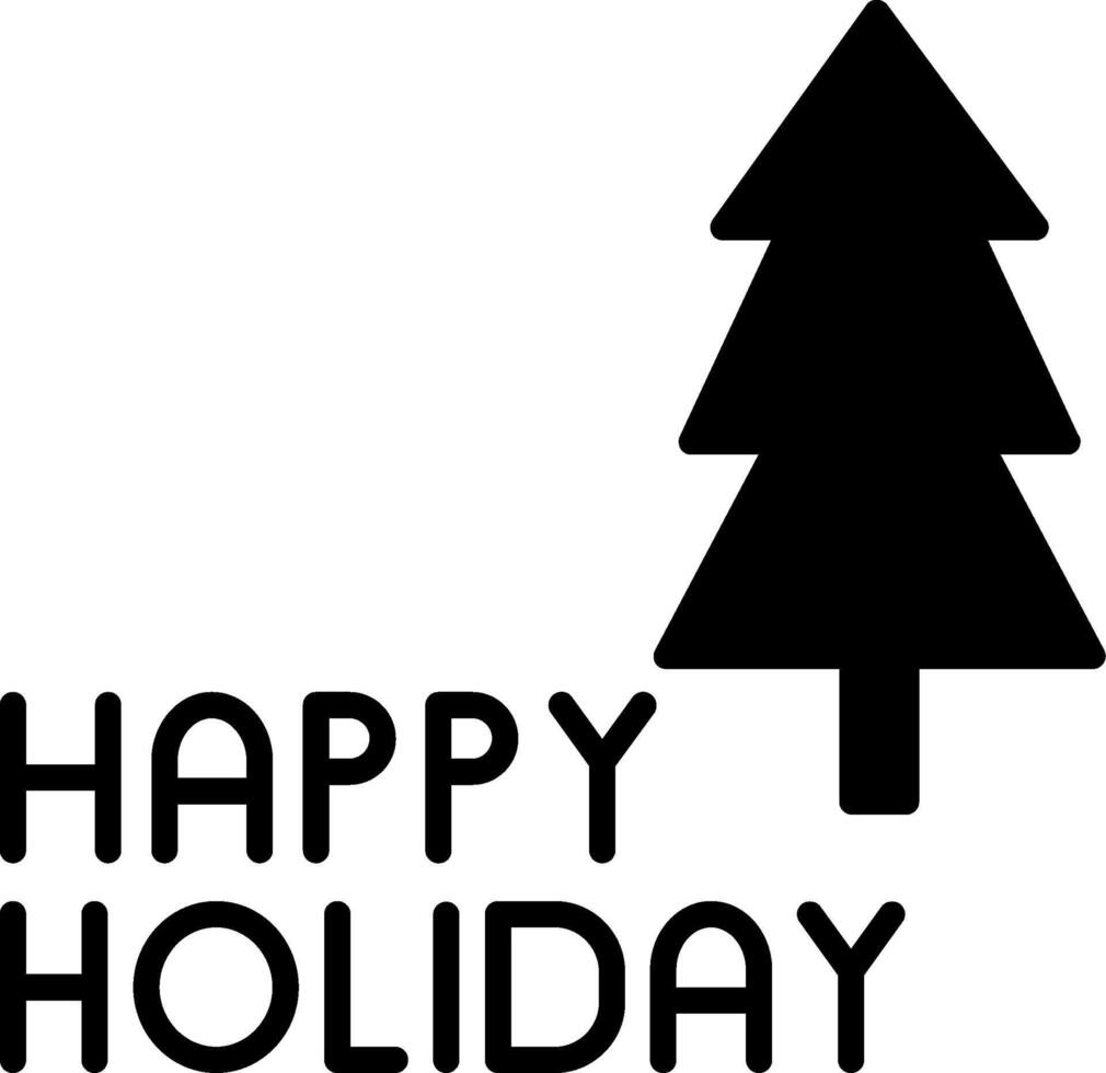 Happy Holiday Greetings Glyph vector