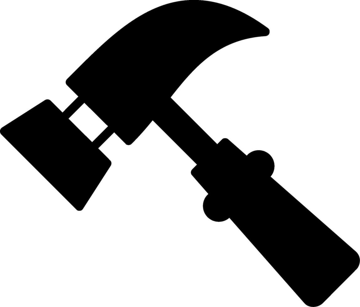 Heavy Duty Hammer Glyph vector