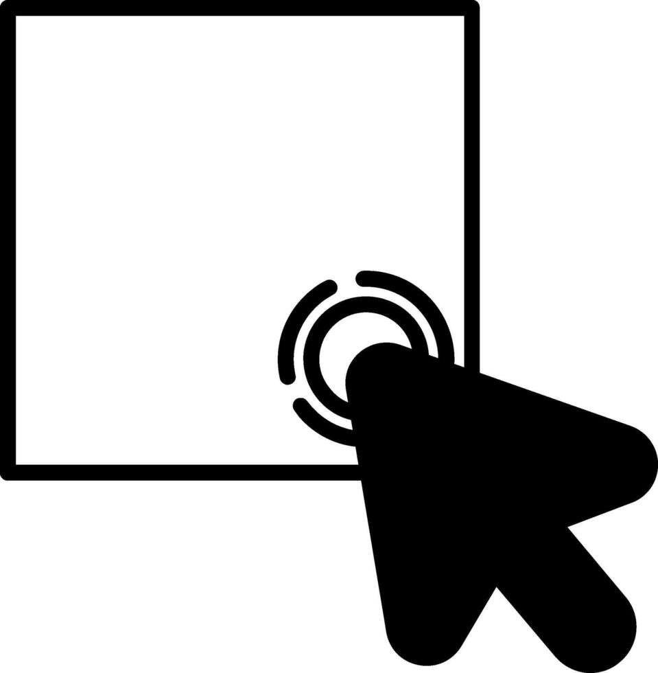 Long Screen Hold Glyph vector