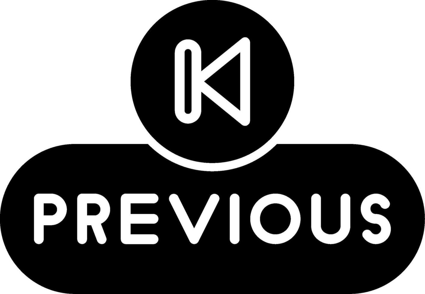 Previous Step Button Glyph vector