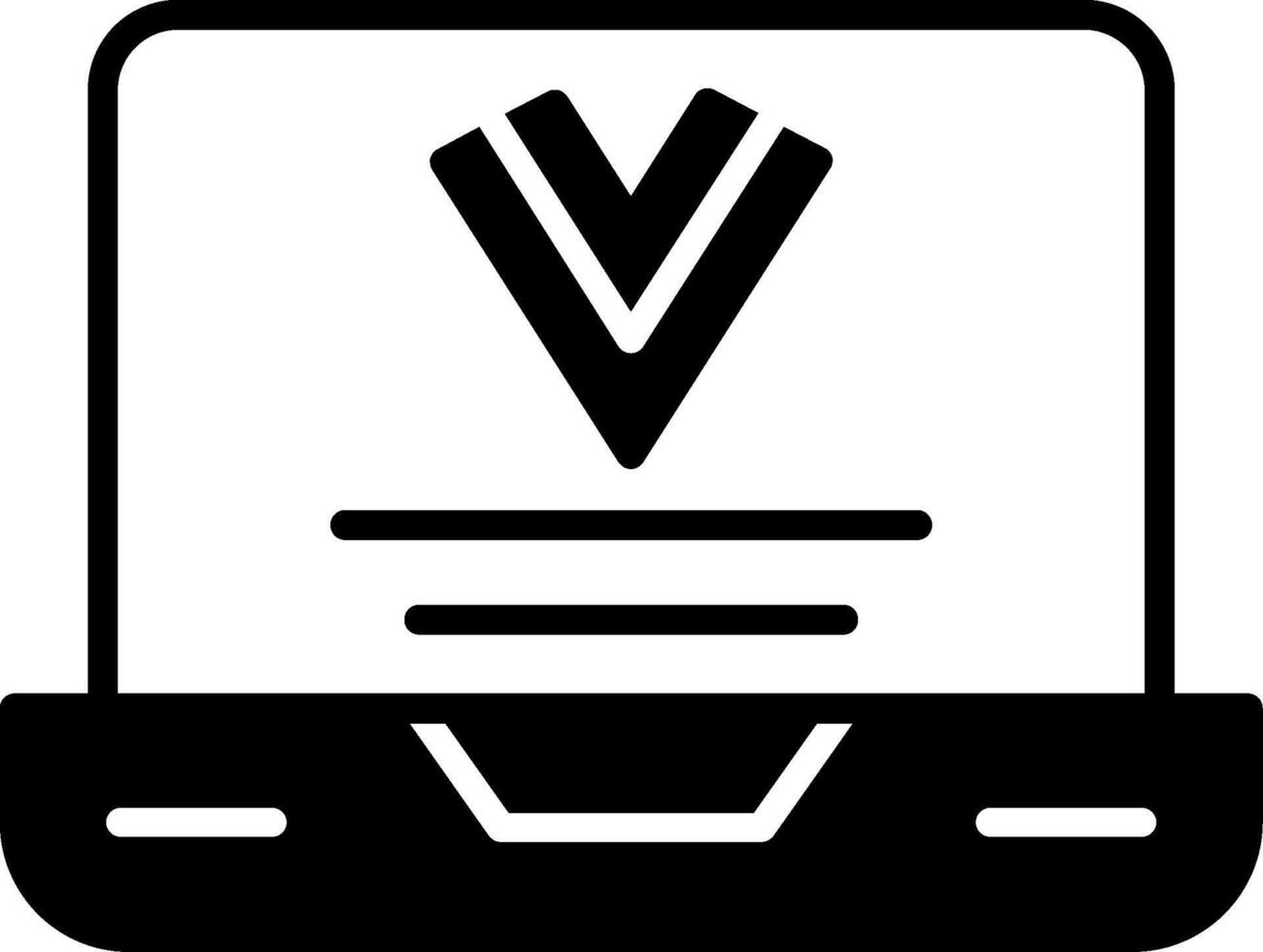 vue.js web marco de referencia glifo vector