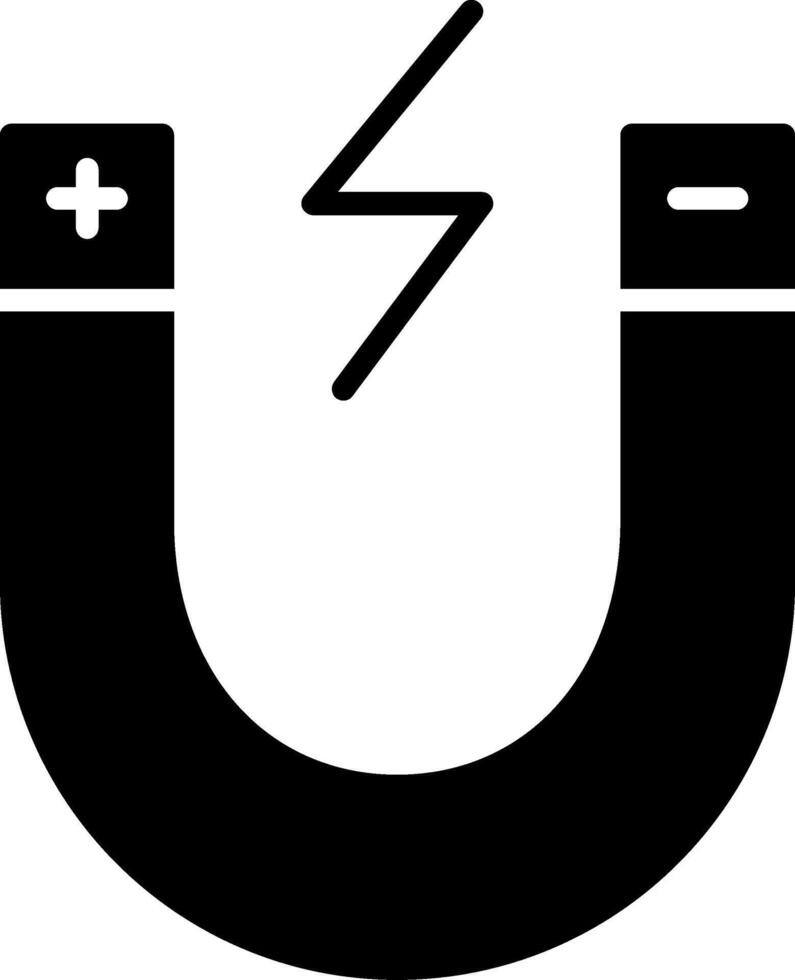 Horseshoe Magnet Field Lines Glyph vector