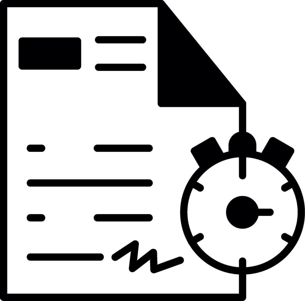 Project Completion Final Deadline Glyph vector
