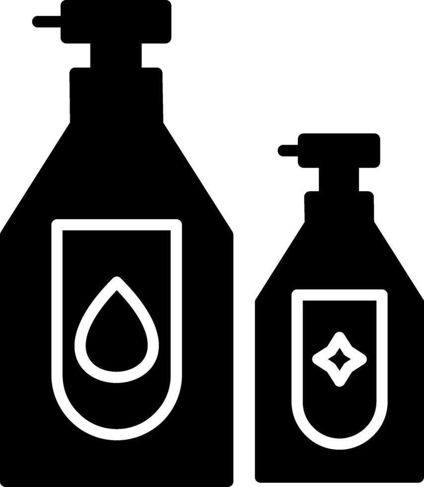 Nourishing Hair Shampoo Glyph vector