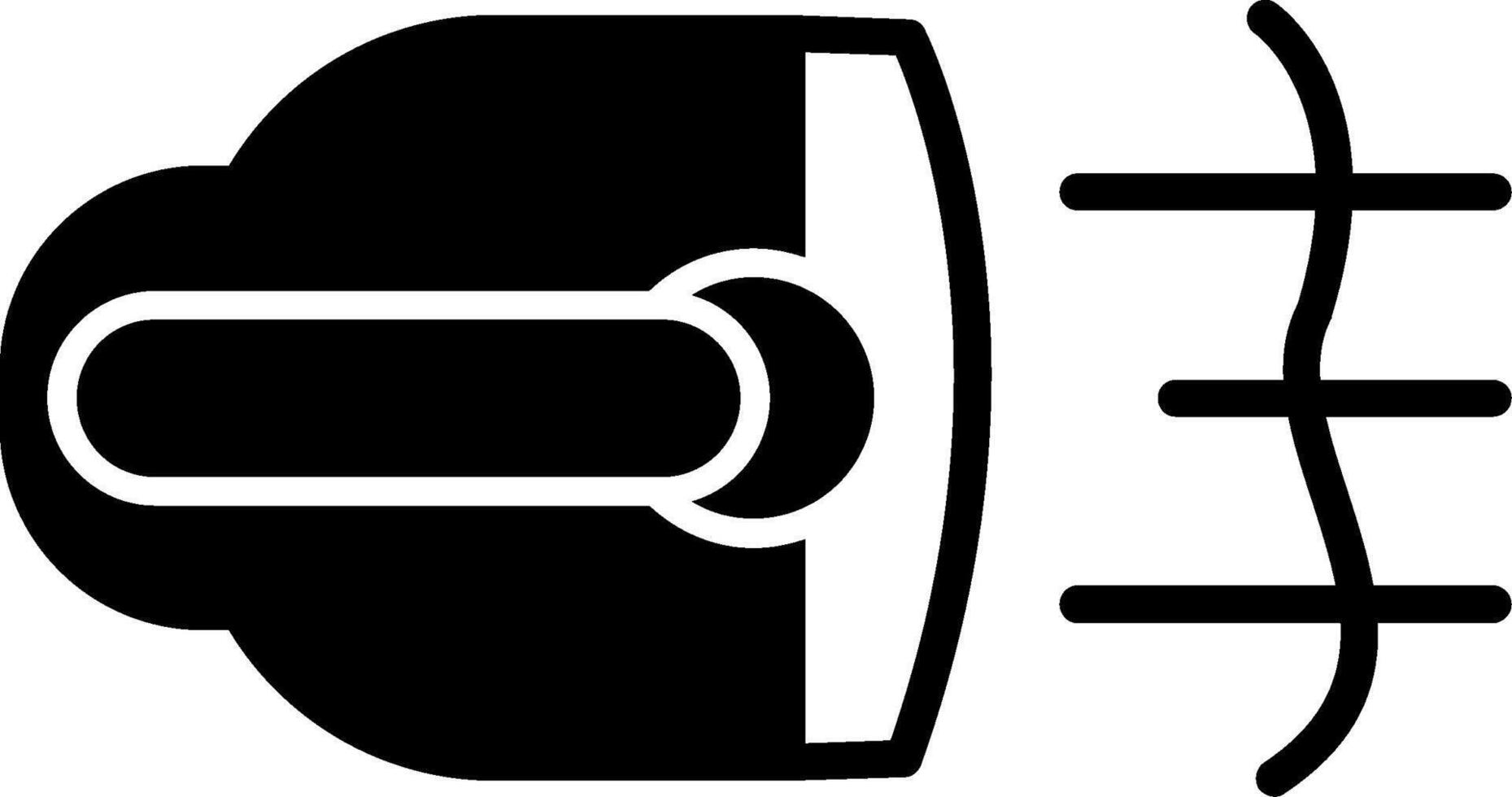 Rear Fog Light Symbol Glyph vector