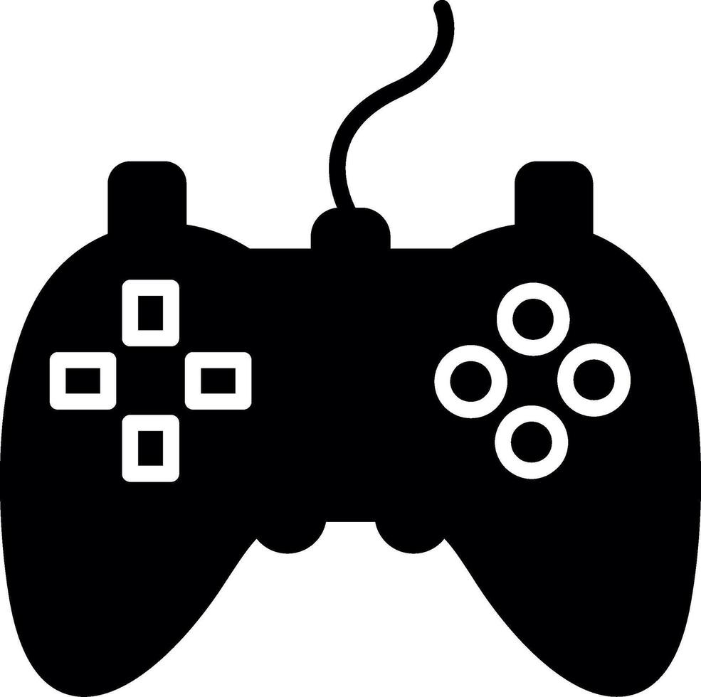 Handheld Gamepad Controller Glyph vector