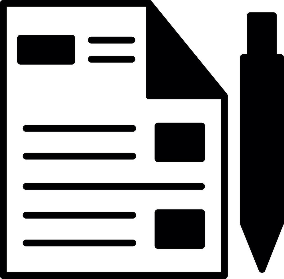 Organized Freelance Task List Glyph vector