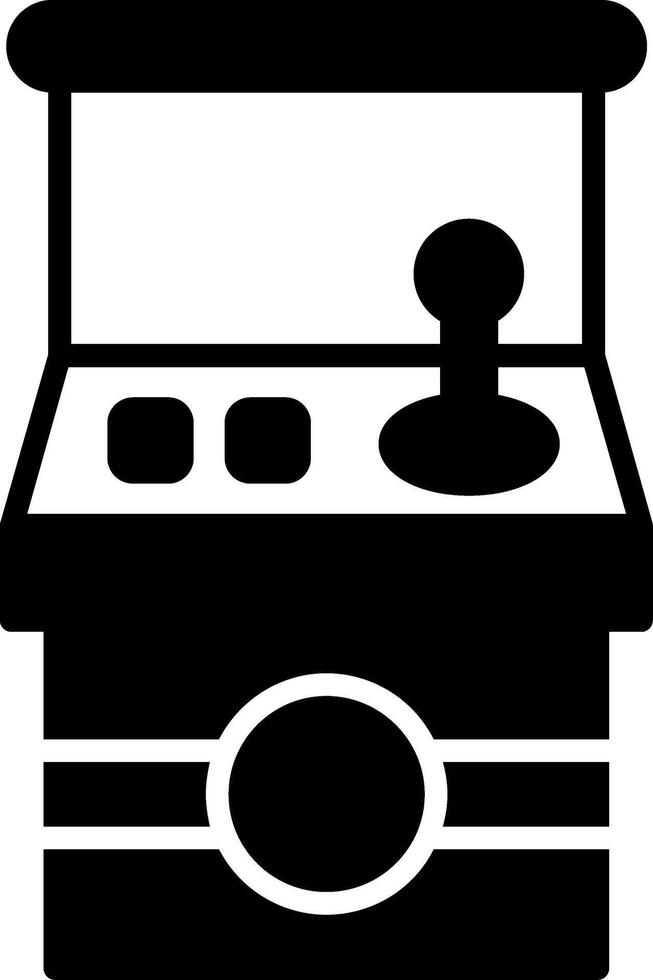 Retro Arcade Machine Glyph vector