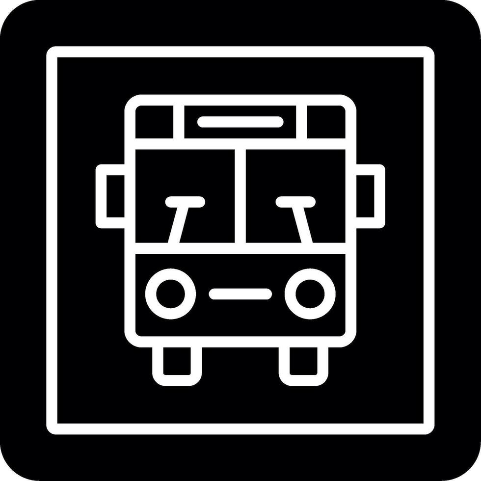 Informational Bus Signage Glyph vector