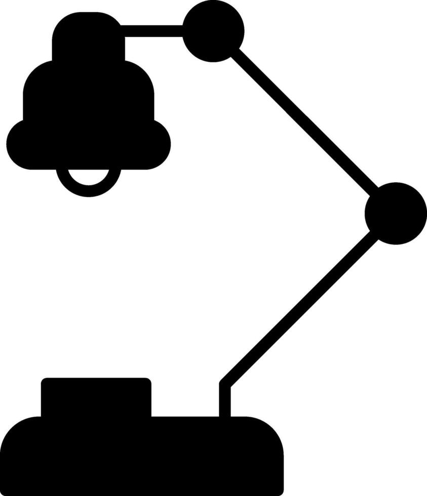 LED Desk Lamp Glyph vector
