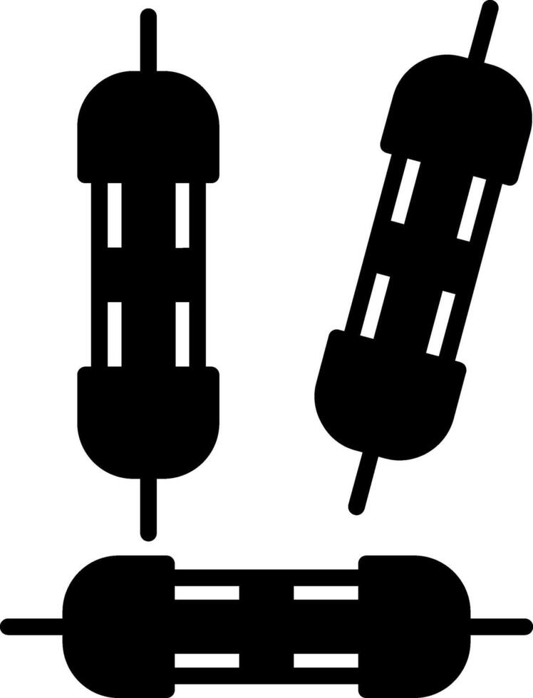 Electronic Resistor Component Glyph vector
