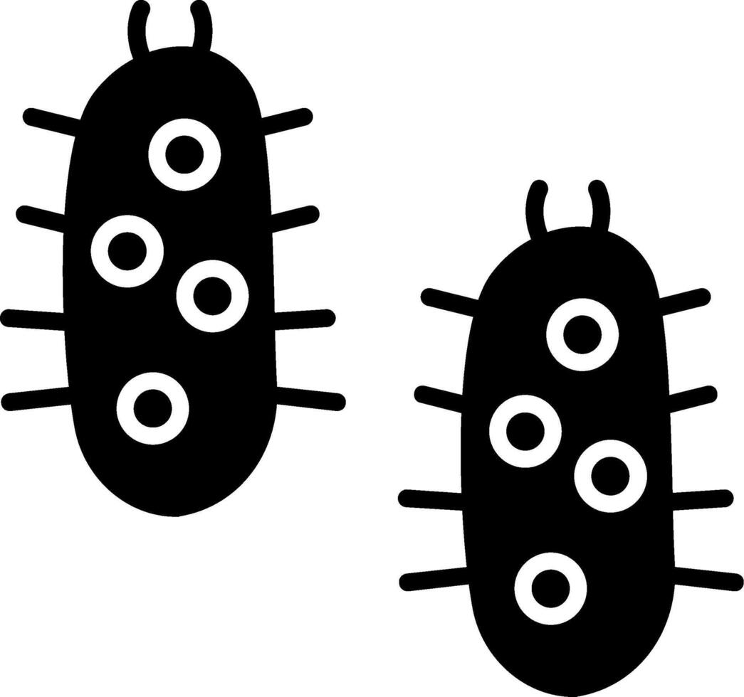 Yersinia pestis Plague Bacteria Glyph vector