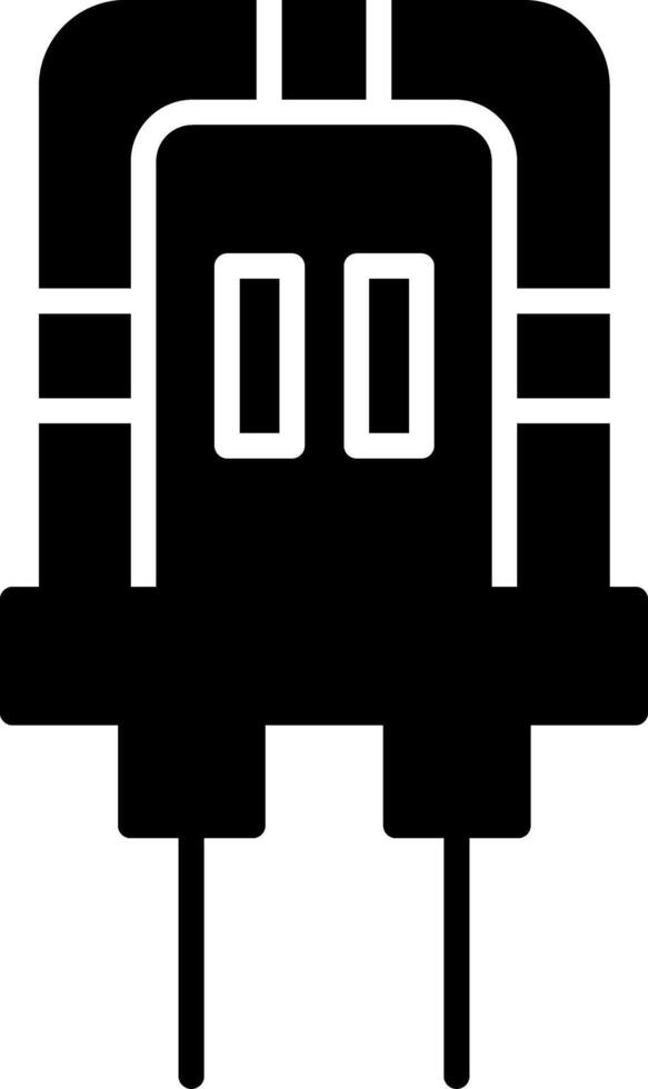 Capacitor Electrical Device Glyph vector